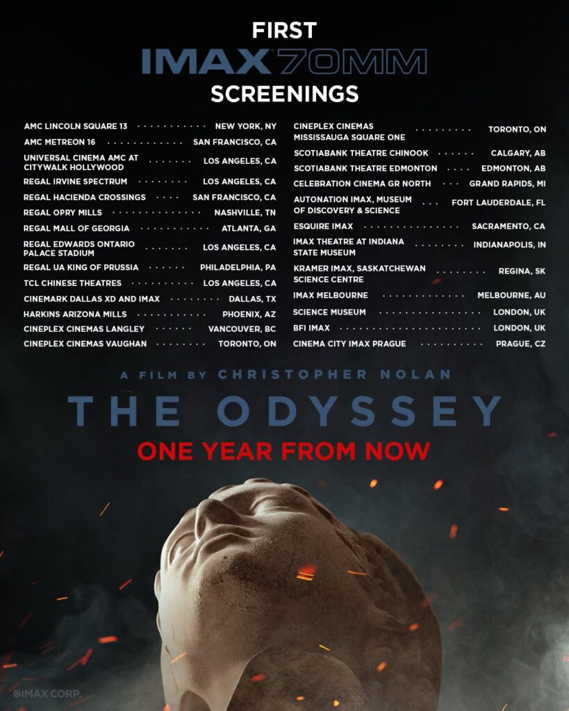The odyssey IMAX theatre list